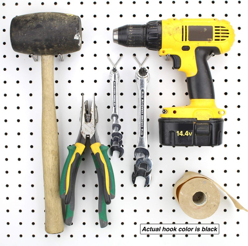 Right Arrange Steel Pegboard Hooks 100-Pack 2" L Hook, Black - Will Not Fall Out, Fits Any Peg Board - Organize Tools, Accessories, Workbench, Garage Storage, Kitchen, Crafts, Jewelry, Retail - Image 5